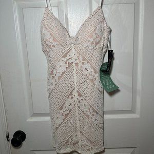 White Lace Mini Dress